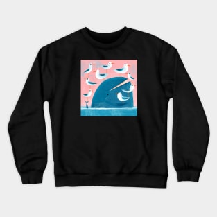 Whale Gulls Crewneck Sweatshirt